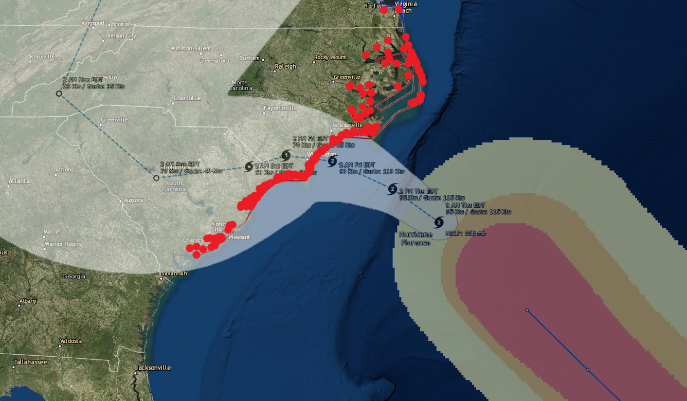 Hurricane Florence Flood Event Viewer
