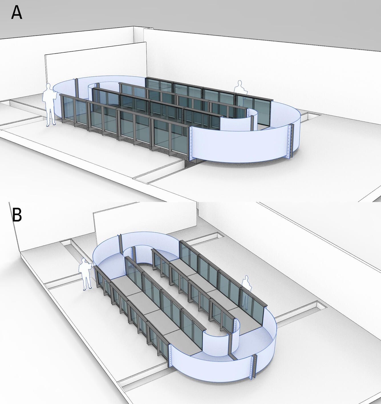 A conceptual rendering of the Ecoflume to be constructed at the U.S. Geological Survey, Columbia Environmental Research Center