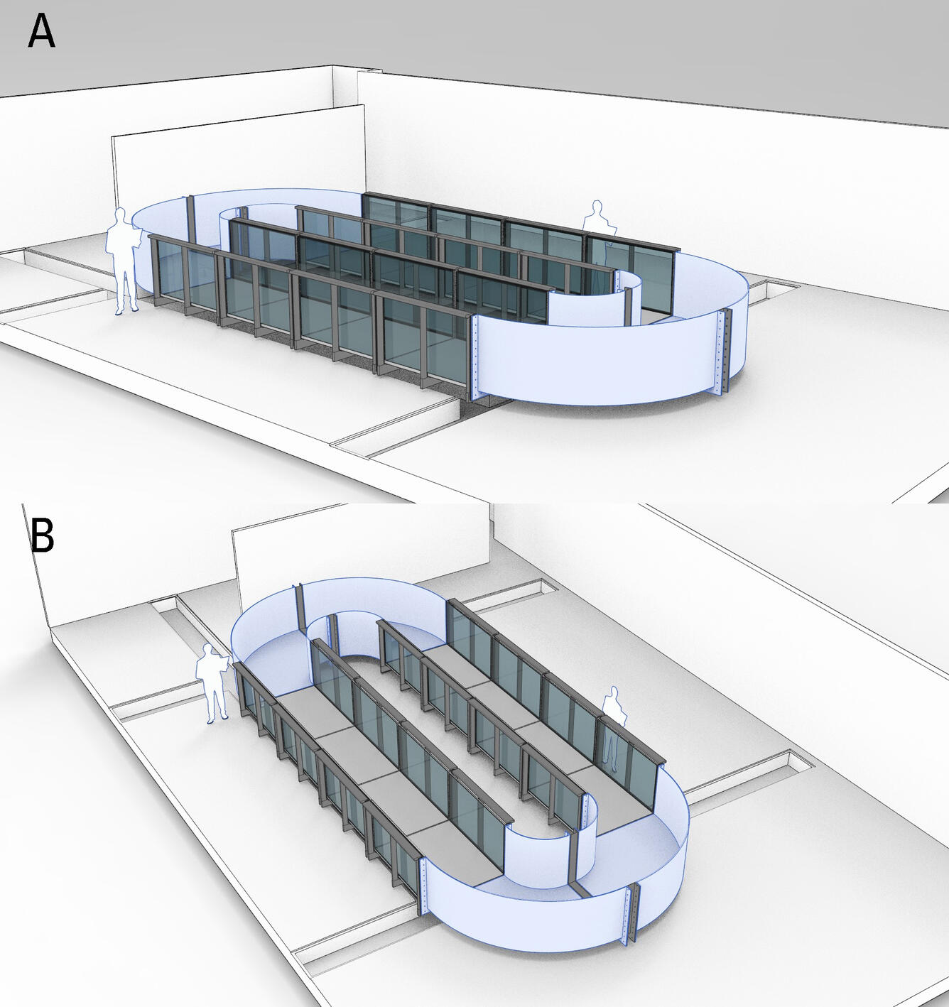 A conceptual rendering of the Ecoflume to be constructed at the U.S. Geological Survey, Columbia Environmental Research Center 