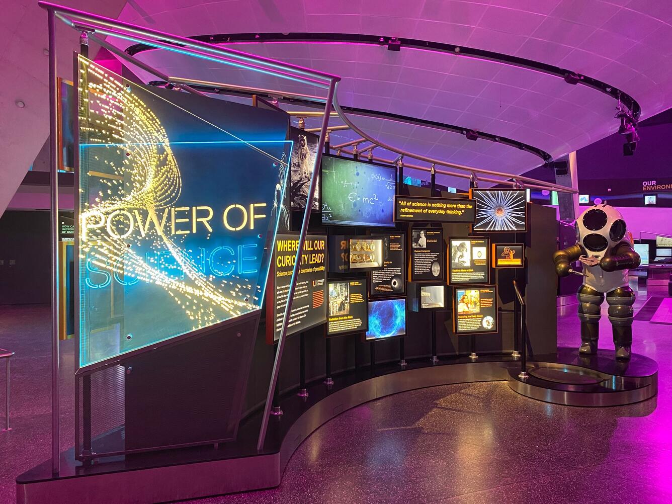 Non-native fishes exhibit at Phillip and Patricia Frost Museum of Science