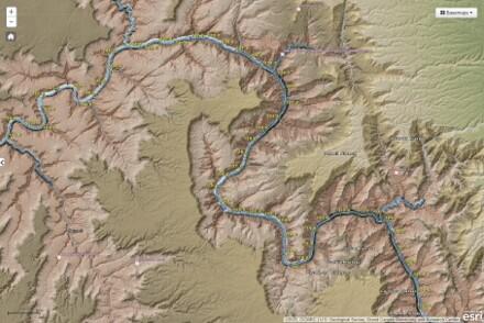 Screen image of GCMRC base map online application - zoom