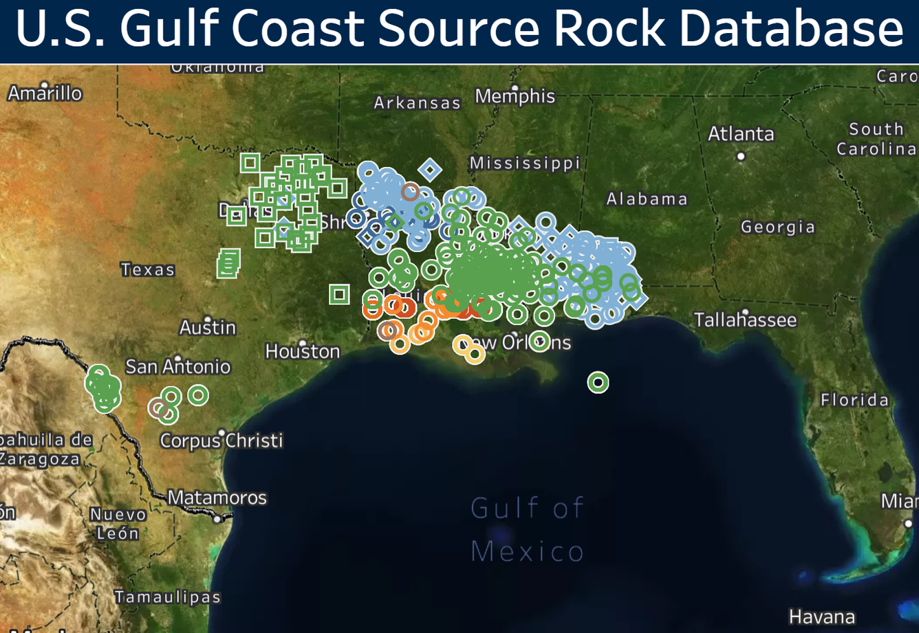 USGS Gulf Coast Source Rock Database Viewer