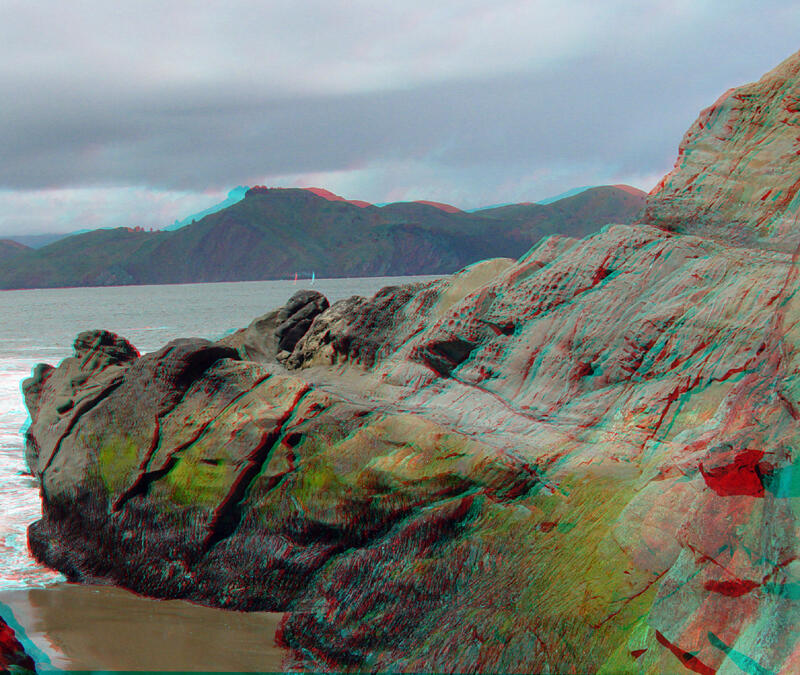 A photo of a sandstone outcrop