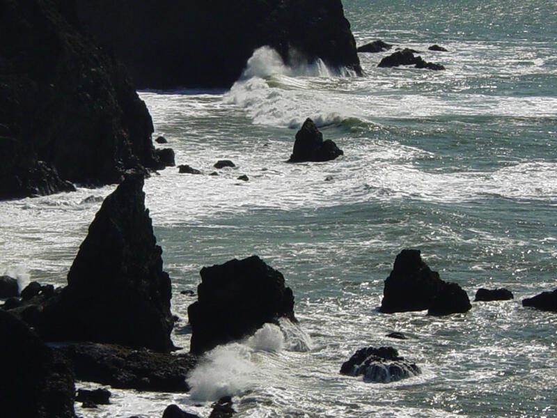 A photo of sea stacks