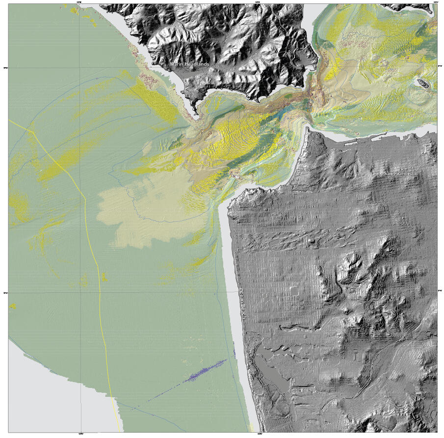 Seafloor character map of the San Francisco Region.