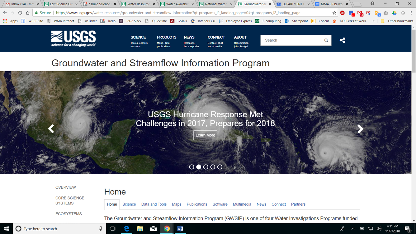 Groundwater and Streamflow Information Program