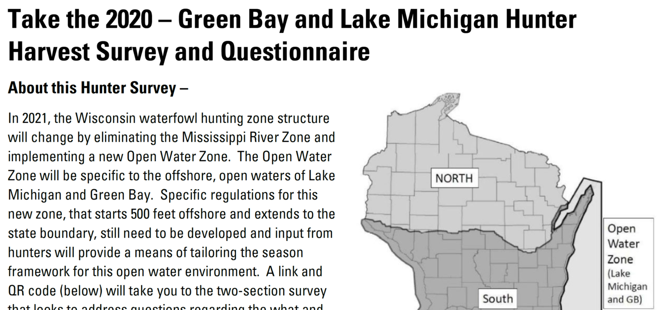Waterfowl harvest survey 