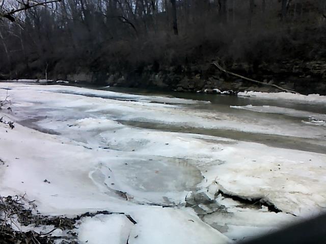 Huron River at Milan, OH - upstream from bridge