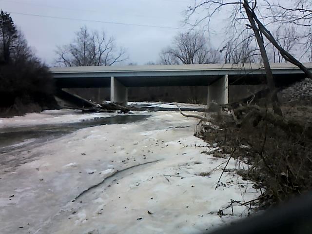 Huron River at Milan, OH - upstream view