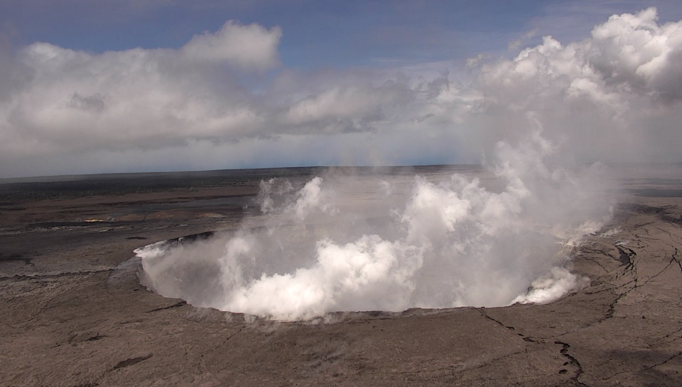 Halema‘uma‘u at the summit of Kīlauea Volcano captured from an Unmanned Aircraft Systems 