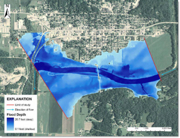 Example of a flood inundation map from Indiana