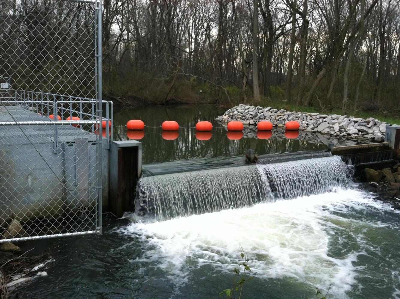 Trail Creek lamprey barrier just above USGS gage