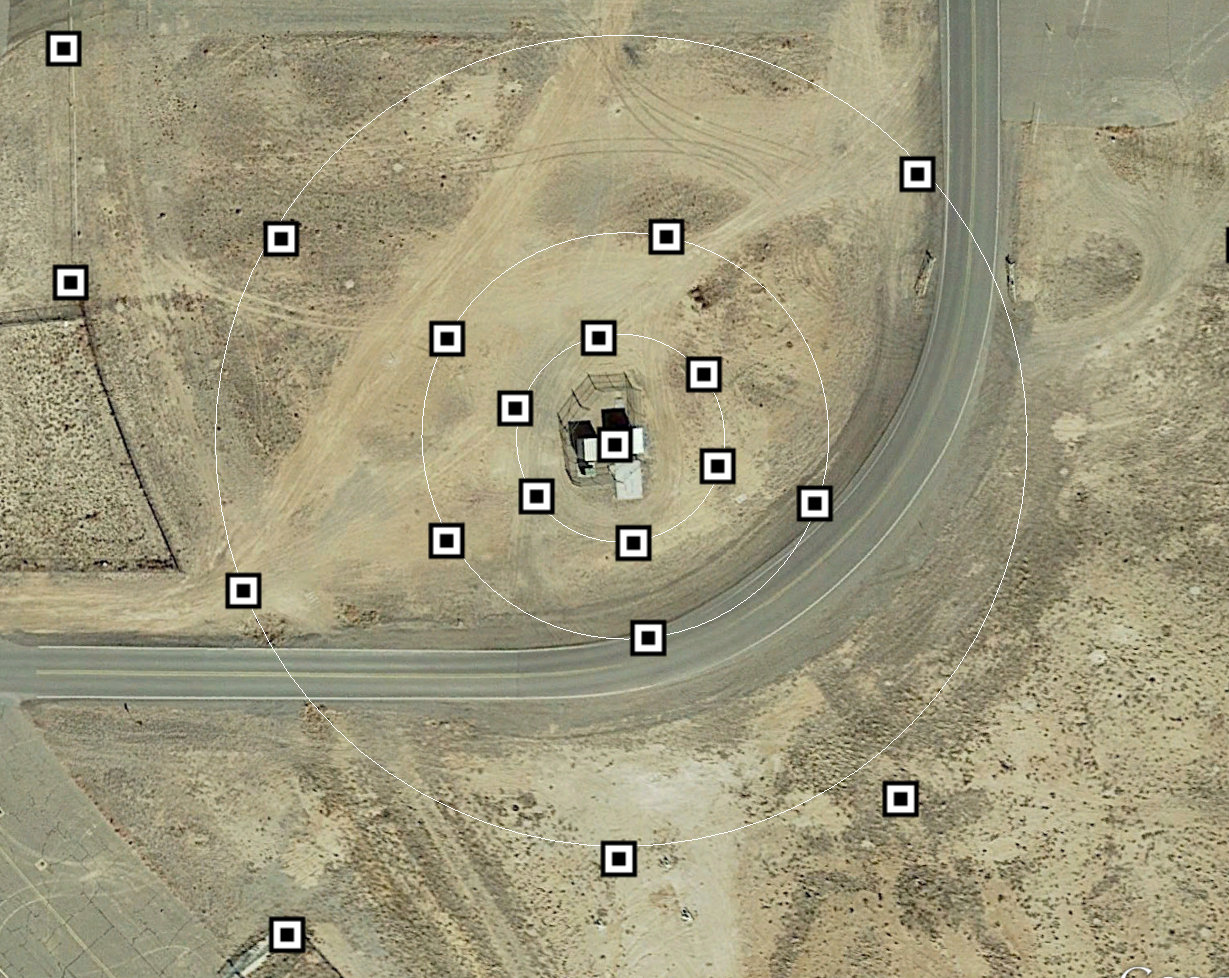 Map of Injection Test Well and Microgravity Measurements, NMWSC