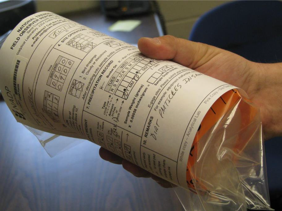 National Atmospheric Deposition Program sample ready to be shipped