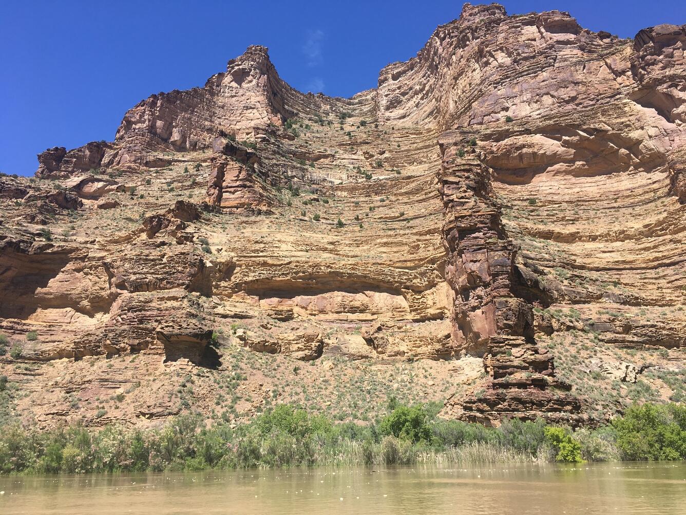 Color photograph of Desolation Canyon wall along Green River, UT