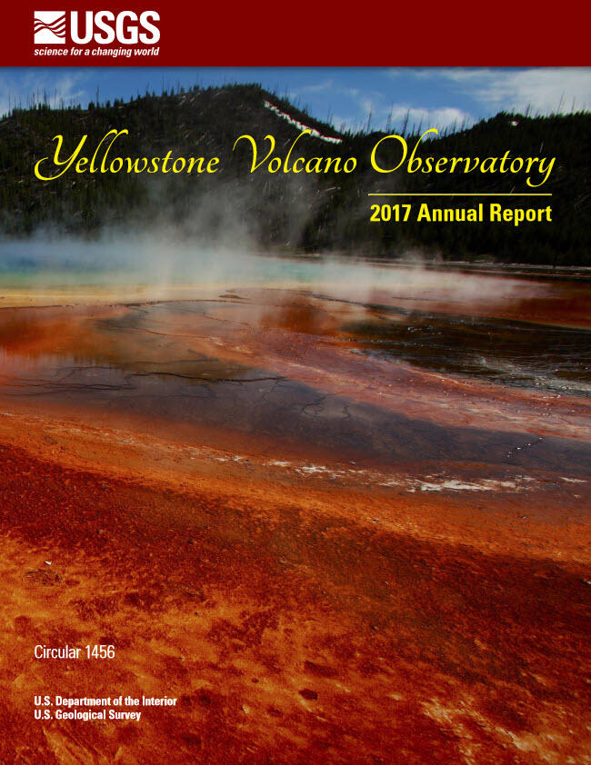 Front cover of the Yellowstone Volcano Observatory 2017 report