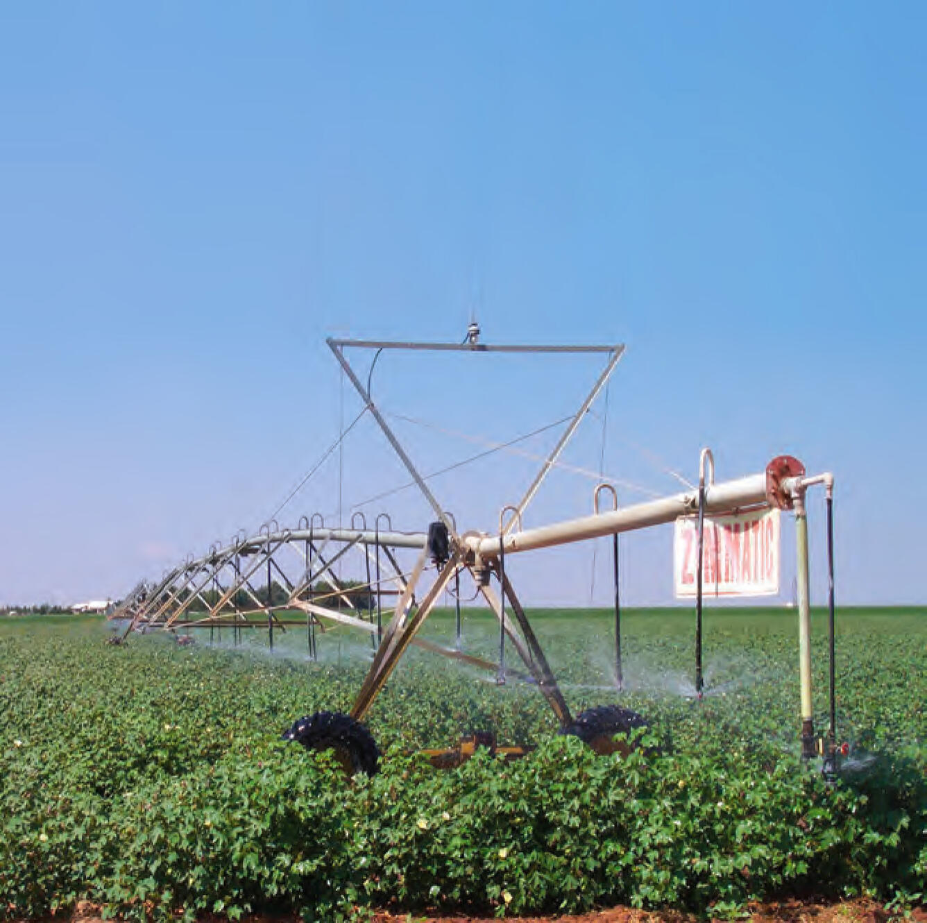 Photo of pivot irrigation in progress in the High Plains Aquifer region.