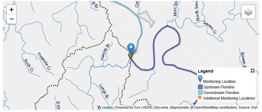 Kentucky River at Lock 2 at Lockport KY - map of the gage location
