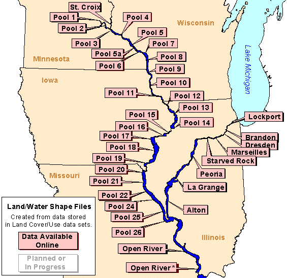 Land Water Shape Files