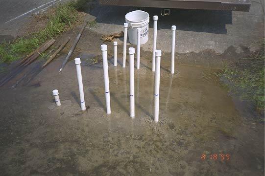 Monitoring wells at the Laurel Bay, South Carolina, Research Site