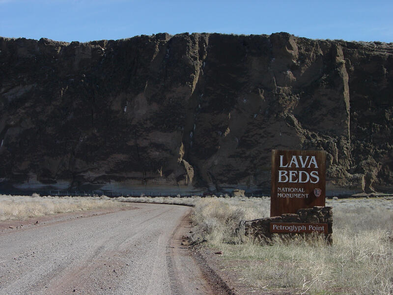 A photo of Petroglyph Point site entrance.