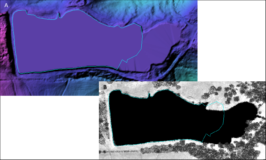 Under-extended breakline lidar error