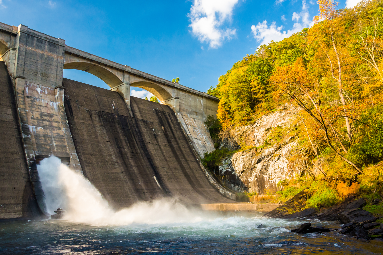 Loch Raven Dam on Gunpowder River, Baltimore County MD