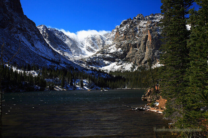 Loch Vale lake at Rocky Mountain National Park, CO. 