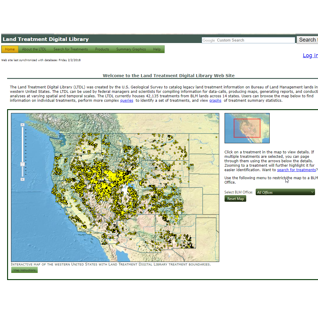 Land Treatment Digital Library screenshot