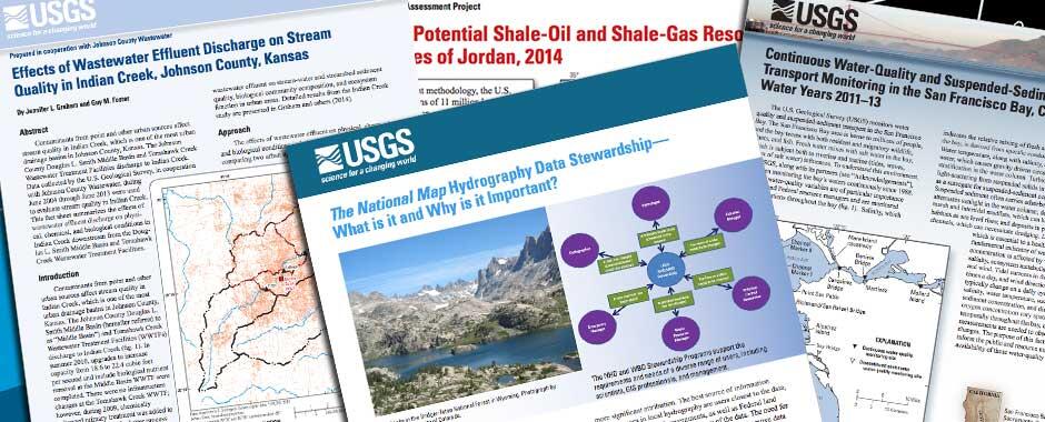 Collage of official USGS Publications