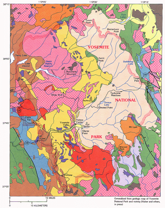 This is a map of Yosemite National Park.
