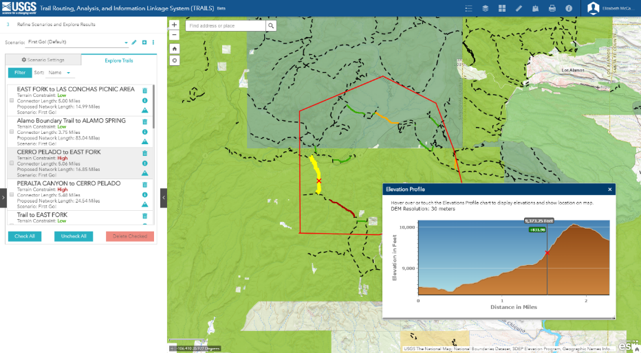 TRAILS map