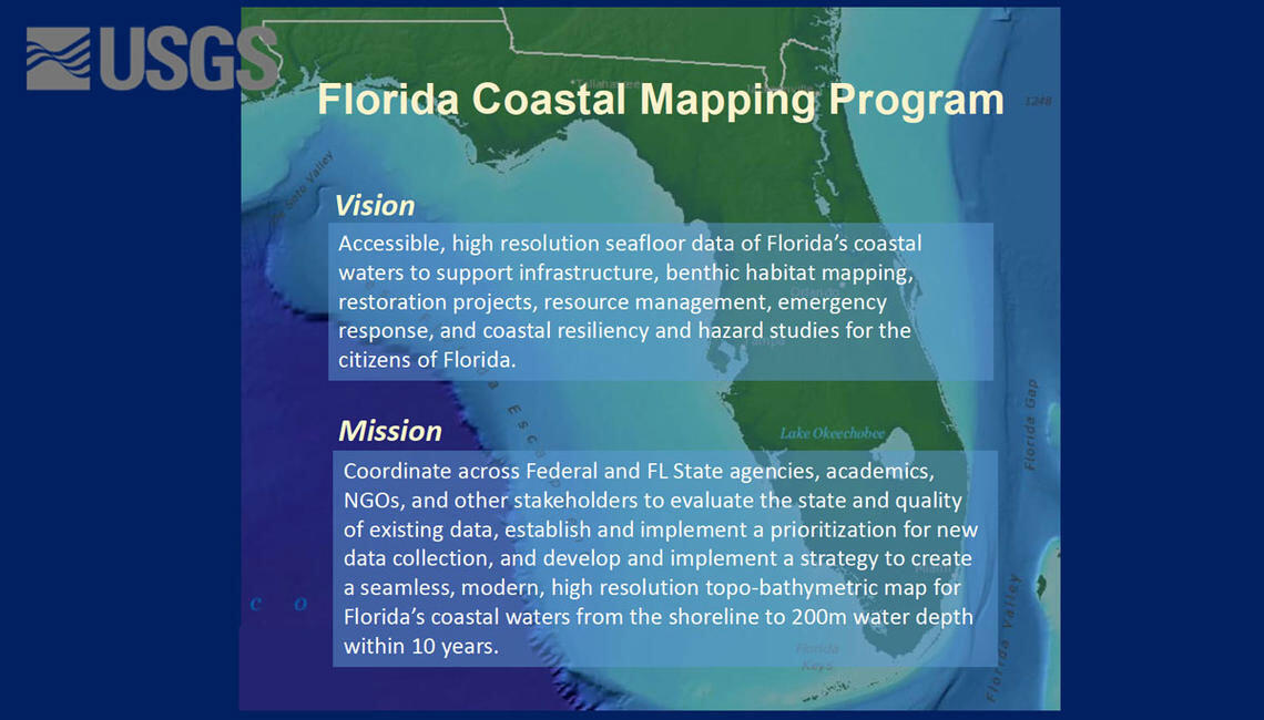 First slide of Florida Coastal Mapping project introduction