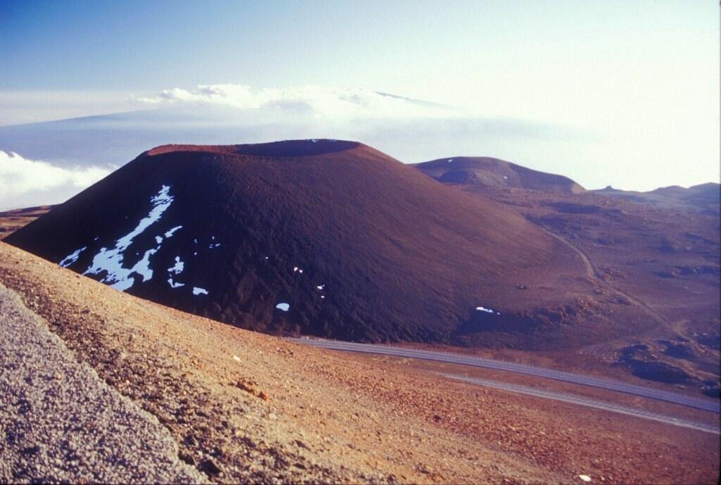Photograph of cinder cones on Mauna Kea.