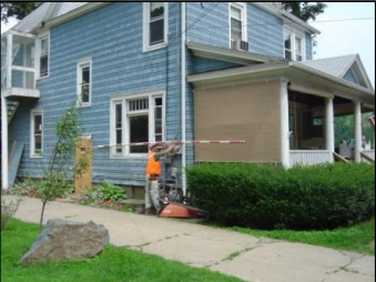 High-water mark on home in northeast region