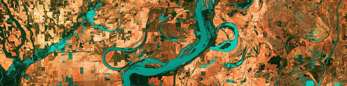 USGS Earth is Art Meandering Mississippi