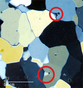 microstructures of an ice core