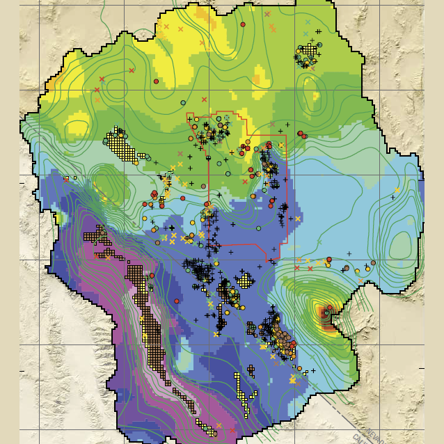 Model area for the Southern Amargosa eMbedded Model (SAMM), Nevada and California