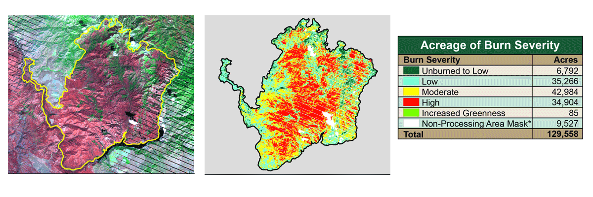 Example of images from an MTBS fire map