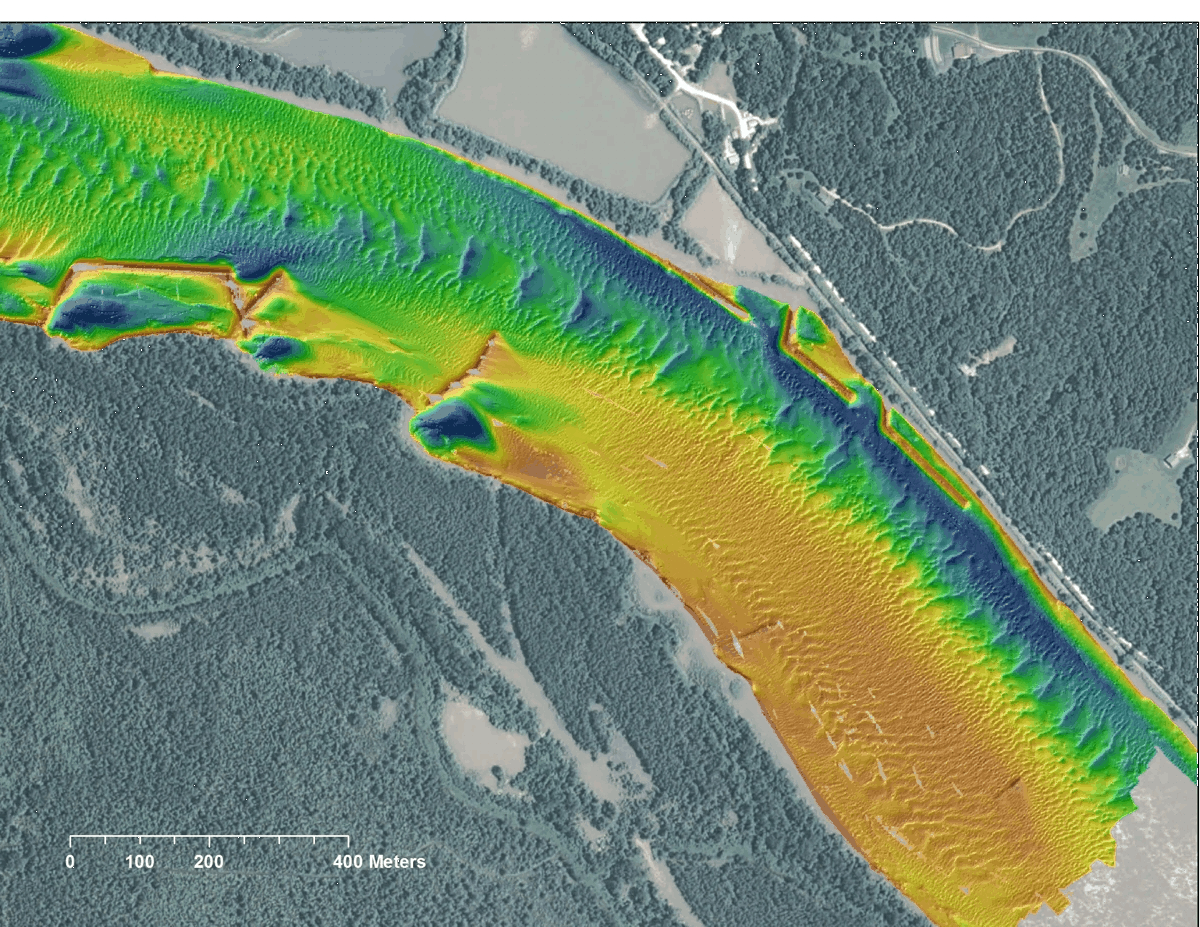 Multibeam display of Missouri River