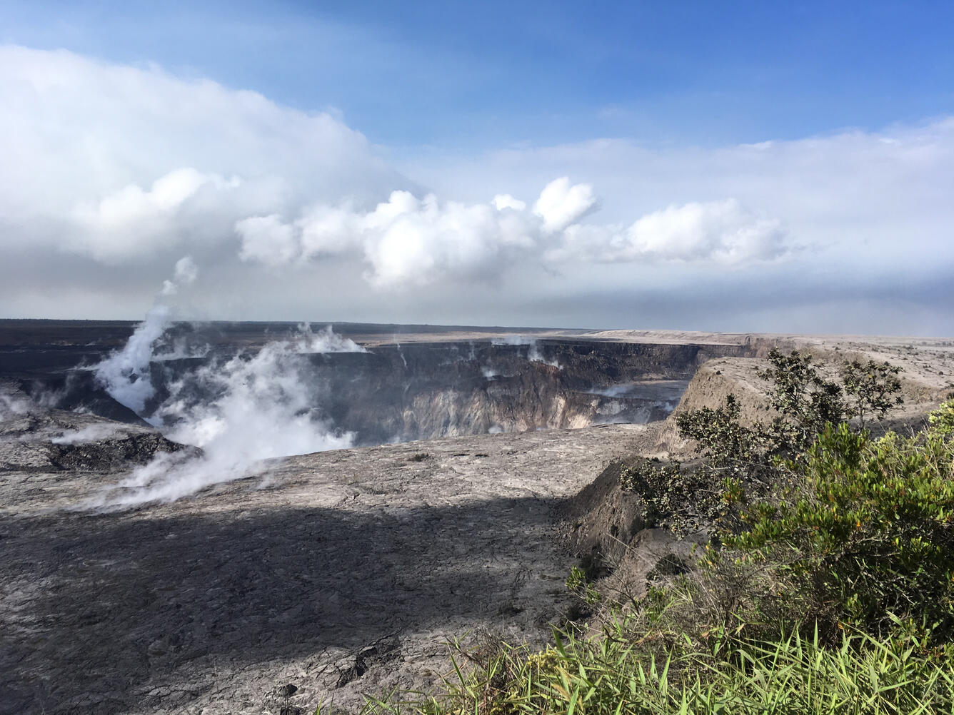 View of Halema`uma`u crater