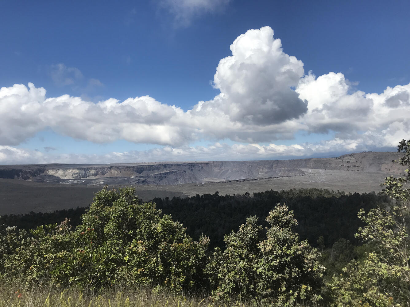 color photograph of summit of volcano