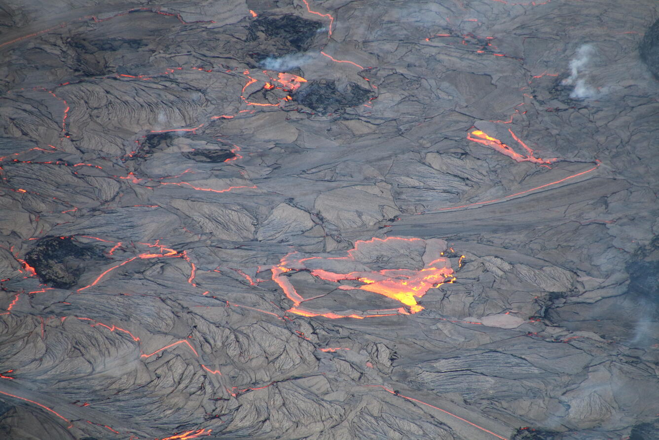 Color photograph of lava