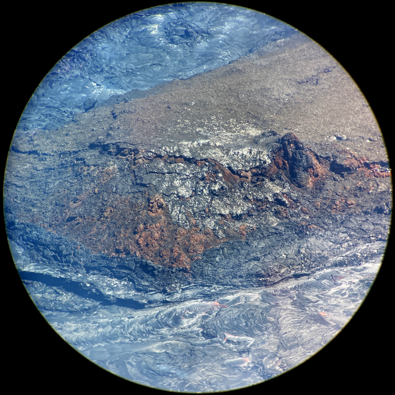 Color photograph of lava flow