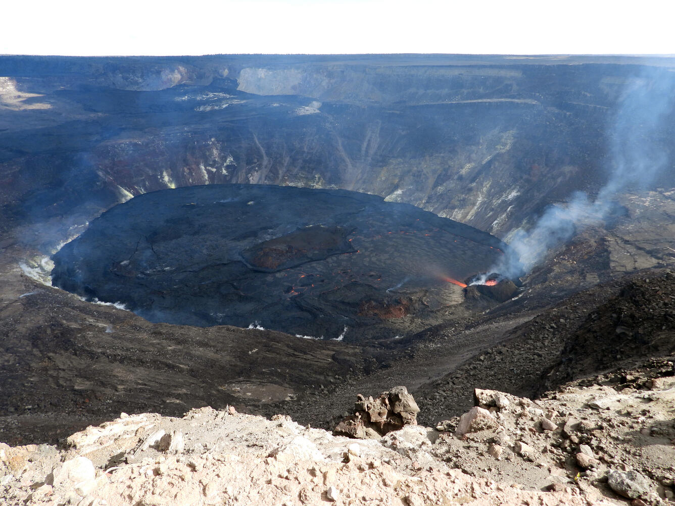 Color photograph of lava lake