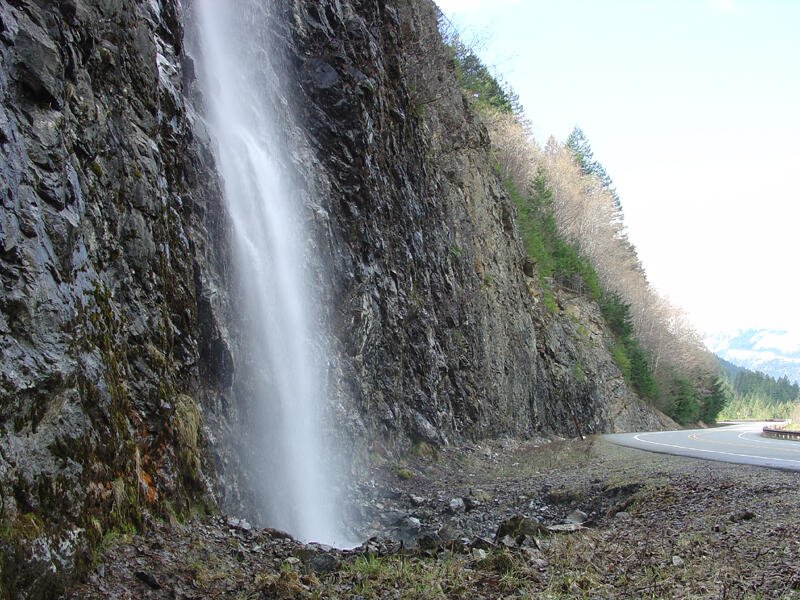 A photo of a waterfall.