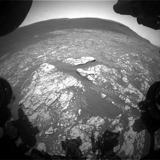 Raw Hazcam image from Curiosity Rover