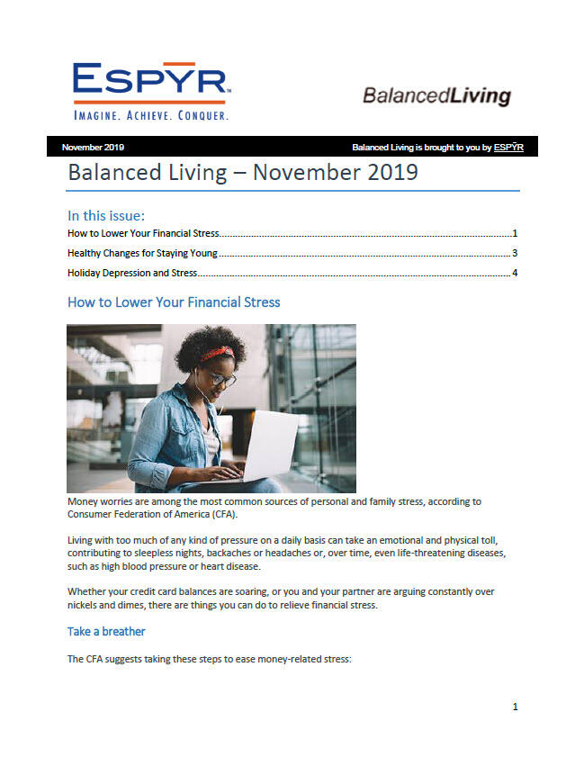 Balanced Living Newsletter - November 2019