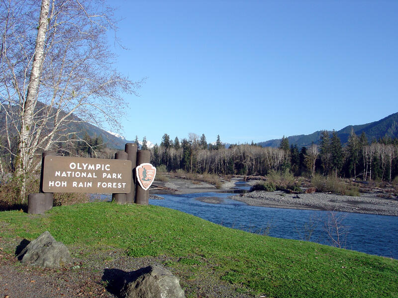 A photo of a park entrance sign.