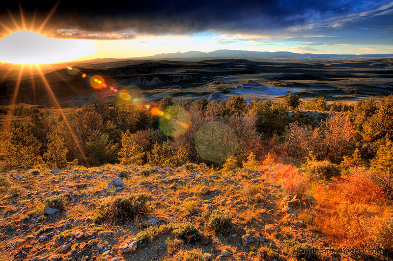Summer sunrise on the Oregon Buttes in Wyoming.
